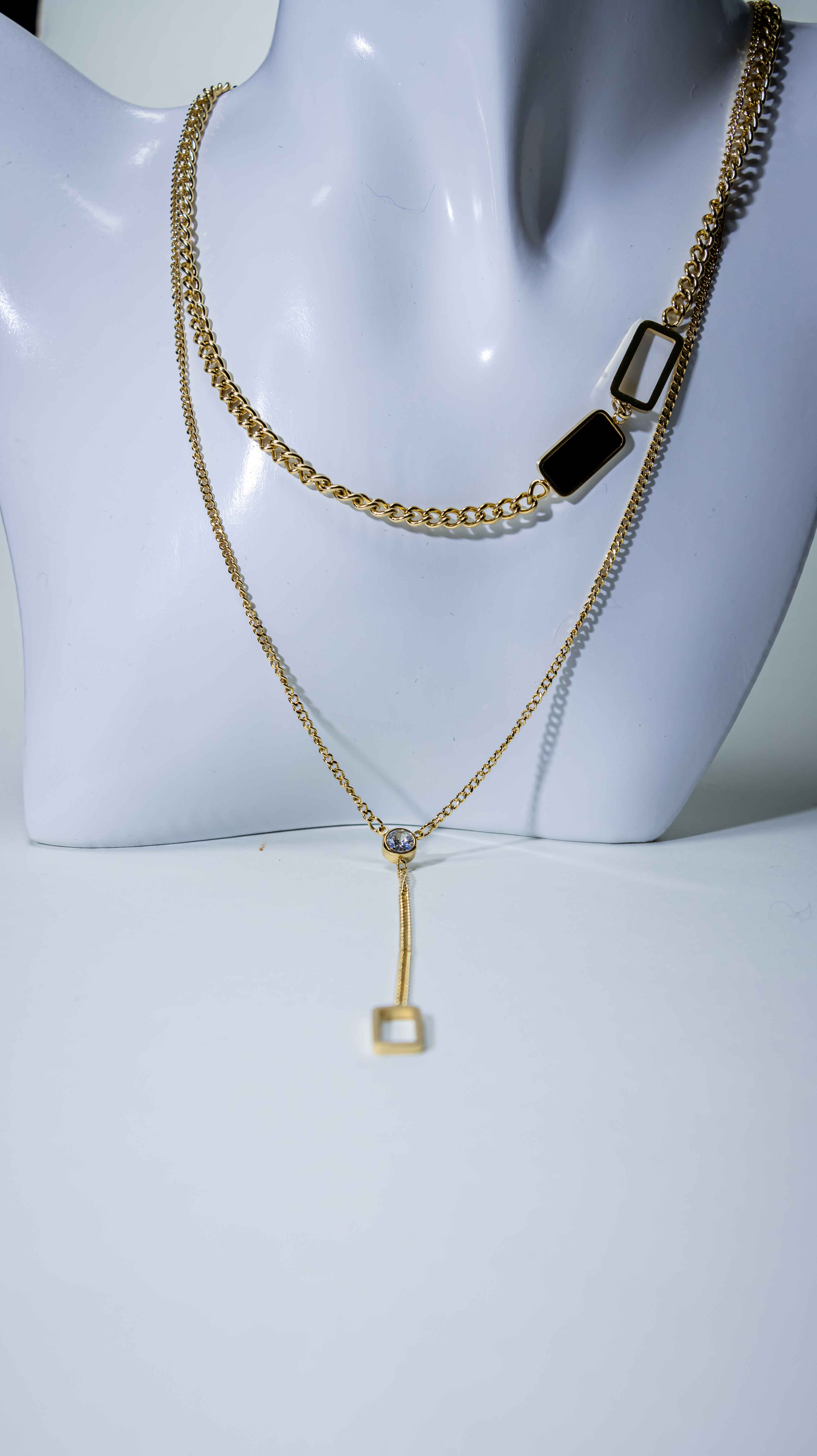 Gold Cascade Necklace 2