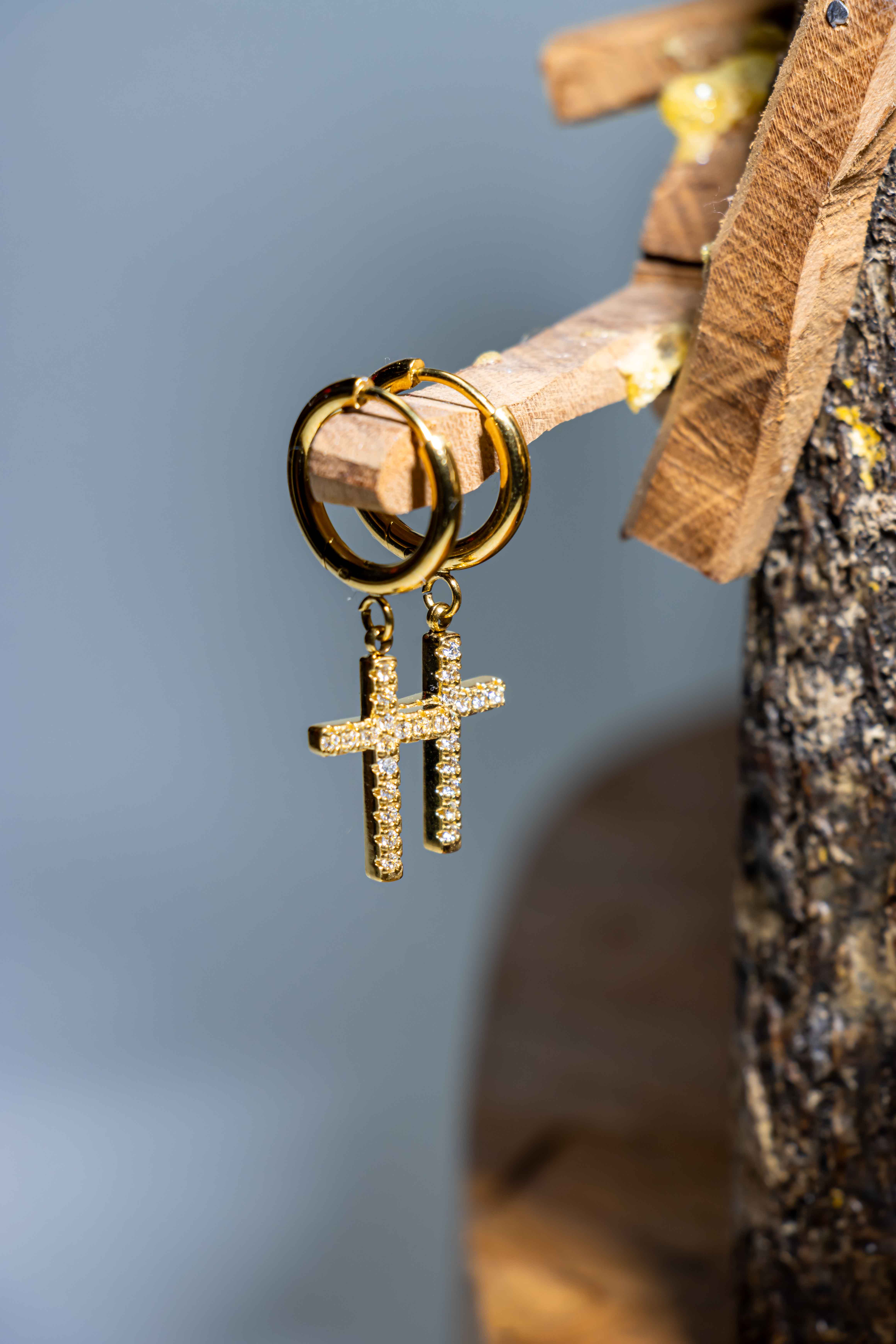 Halo Cross Earrings 1
