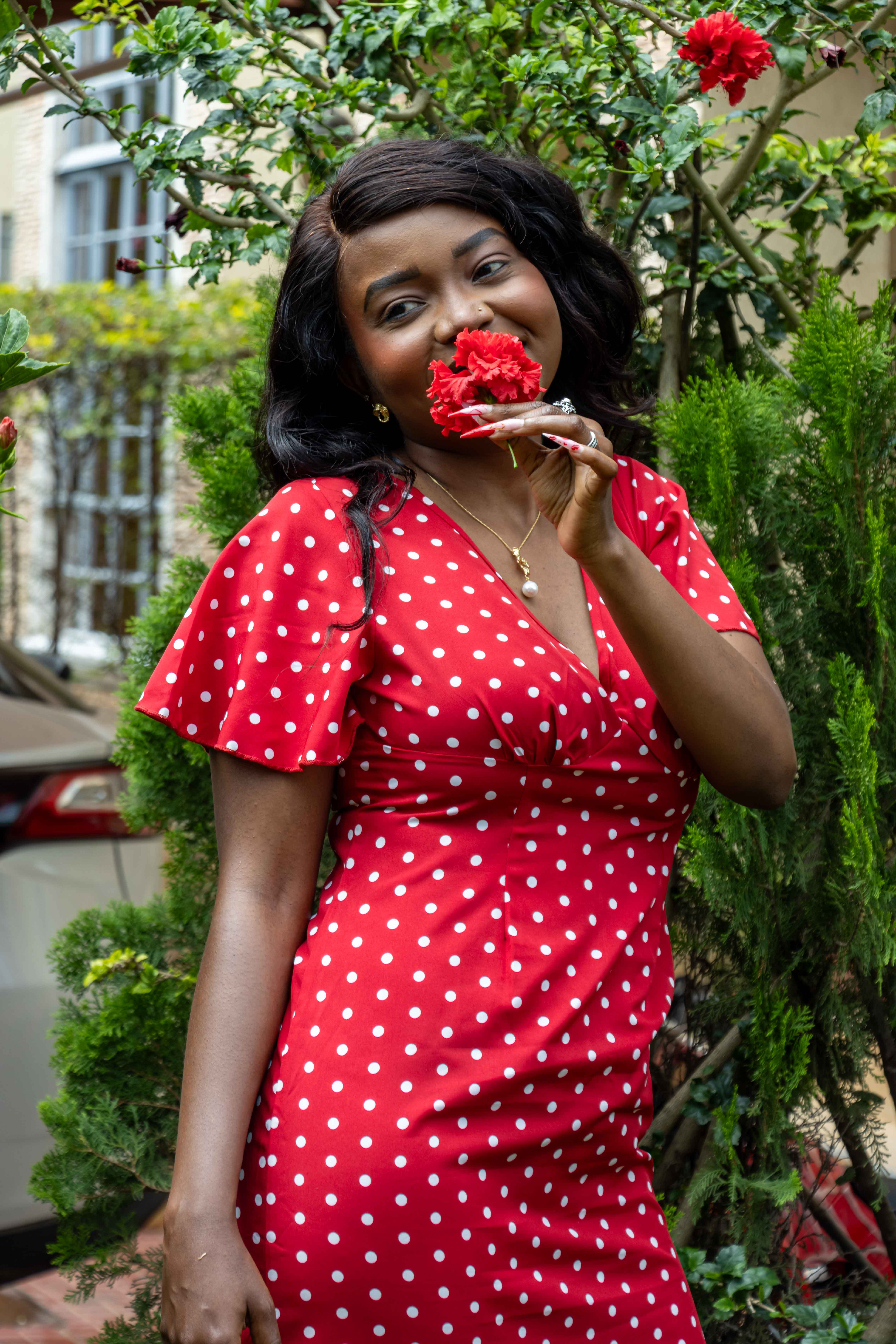 Cherry Blossom Polka Dress 2
